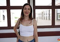 hey, wanna watch this small-tits vegan bitch mary haze get slammed at casting?