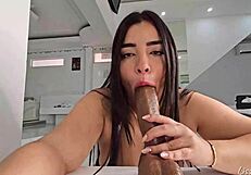 Smoking hot on July 4th while I blow my stepbrother's massive cock with ease