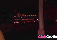 Shy Redhead Tries Stripper Role at Clubcastings with Wet Pussy