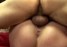 Blonde milf mom gets drilled hard on a soft coach