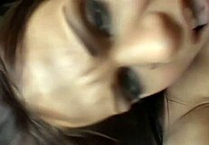 addison rose loves tasting semen after a wild doggystyle session. bent over on bed, she craves more!