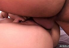 Japanese Ryo Takizawa with hairy pussy and big tits fucks hard uncensored. Her passionate moves are wild!