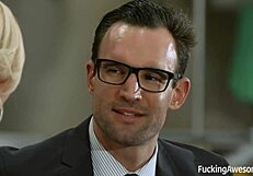 Blonde teen gives special preference in cowgirl ride