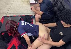 Stunning Girlfriend Pays Boyfriend’s Football Bet Debt with Her Body in Hot Homemade Doggystyle Action.