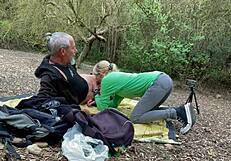 Hey, stepbrother, let's blowjob on this mountain trail!