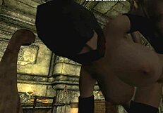 In Skyrim, Anri the Seductress gets her ass fucked by Raerek