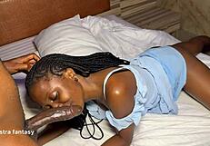 Seductive Ebony House Maid Feels Intense Pleasure in Doggystyle and Cowgirl Riding