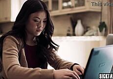 Jealous Asian Teen Lulu Chu Fucked After Blowjob