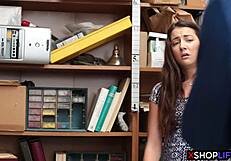 Petite Teen Shoplifter Caught and Taken Roughly