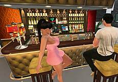 Kim's friend gives a naughty lap dance