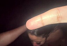 latina teen gets fucked by friends in street, cum on face