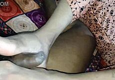 A man fucked a desi housewife rough in front of husband