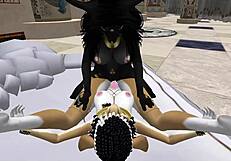 Lady Bastet of Egypt commands her servant girl for a detailed blowjob