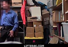 Lily Adams Steals and Sucks Burglar's Cock