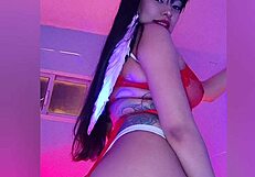 Little Angel Squirts With Dildo