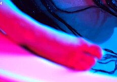 Wet Foot Fetish Threesome with Lesbians in Pool Orgy