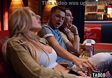 A shocking guy with a pussy gets tag teamed by two hot trannies in a wild encounter