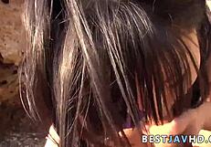 Megumi Haruka's Filthy Asian Face Gets Pounded. Her Deepthroat Skills Shine in Outdoor Action.