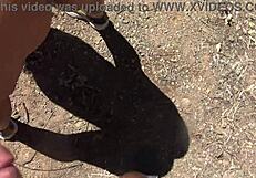 Perverted Hairy Amateur MILF Pissing and FUCKING Outdoor with a Stranger