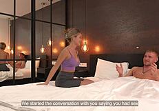 rub my wet pussy but dont put it in, experimenting with stepsister