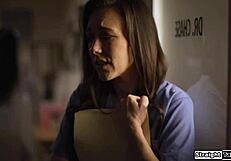 latina doctor lures nurse into forbidden oral play at hospital