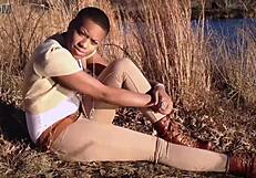 Can't Stop with This Sexy Red Slut Taking Monster Cock Deepthroat