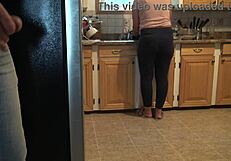 my turkish stepmom nearly caught me jerking on her big ass.
