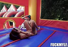 Rickys carnival fling turns into intense wrestling with Bella