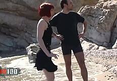 Skinny French Teen Mahylis Sucks and Fucks Alex on Beach Adventure