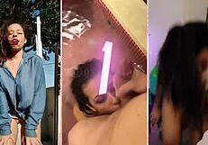 Hey, this hot Latina brunette talks dirty about feet to make you cum