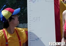 Rickys carnival fling turns into intense wrestling with Bella