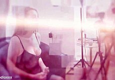 Naughty college student in pantyhose and panties eagerly blows her teacher in a homemade scene.