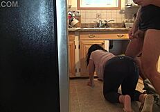 my turkish stepmom nearly caught me jerking on her big ass.