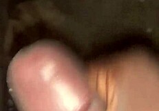 Guy with big cock slowly masturbates suggestively