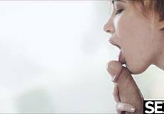 wow, this sexy redhead rides cock to crazy multiple orgasms