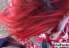 Hot Asian Babe Mia Nude Masturbating Solo On The Road