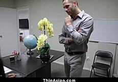 I can’t believe he slammed his huge cock into my tight Asian pussy!