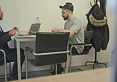 Straight Broker Gets Convinced For Blowjob And Handjob On Monster Cock!