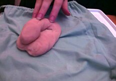 Amateur plays with very soft and limp fake cock in homemade fetish video, no audio.