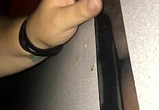 Thickdickbandit gets sucked and swallowed by bbw at interracial gloryhole