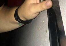 Thickdickbandit gets sucked and swallowed by bbw at interracial gloryhole