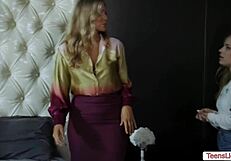 Naughty stepdaughter explores family dynamics with stepmom