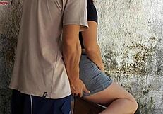 My Wife Left and the Hot Short Maid Grabbed My Cock at Home Area?