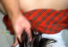 hermosa colegiala con faldita roja, damn, follada y destrozada por ex ninfomana!