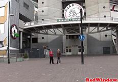 Inked Goth Prostitute Gives Amsterdam Tourist A Pierced Blowjob