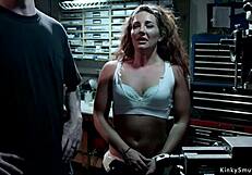 big butt slave getting hard whipped and fingered rough 😈