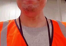 Asian Walking About During Work