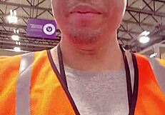 Asian Walking About During Work