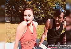 naughty german girl gets anal from strangers in bar