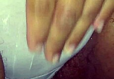 I'm rubbing my creamy ebony pussy to orgasm